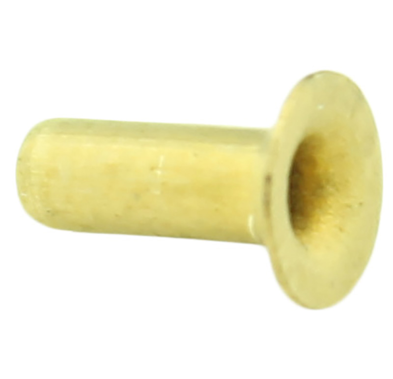 Tubular rivet Diameter 2.00mm, Length 5.00mm, Material Brass